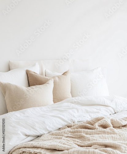 bed with pillows