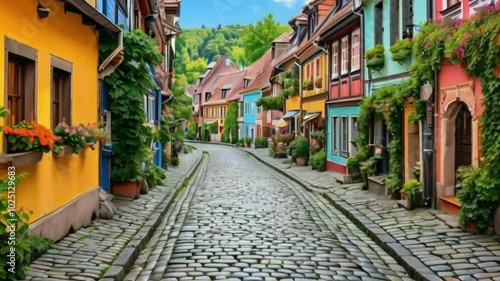 narrow street in the old town