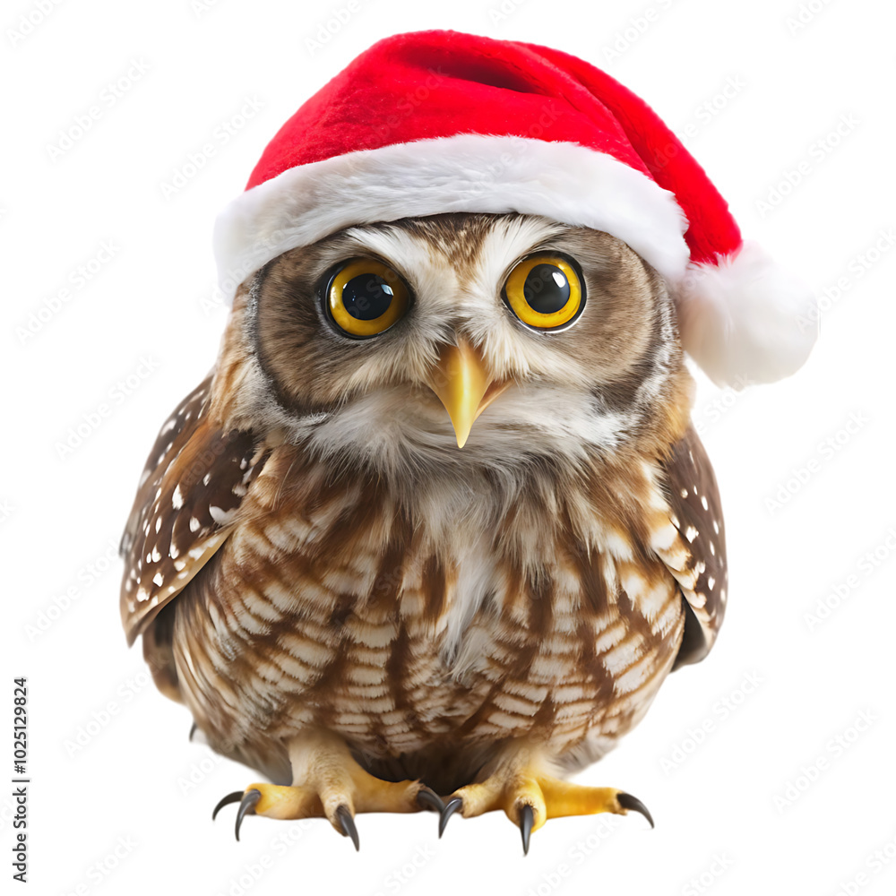 christmas owl isolated on white christmas owl isolated on white