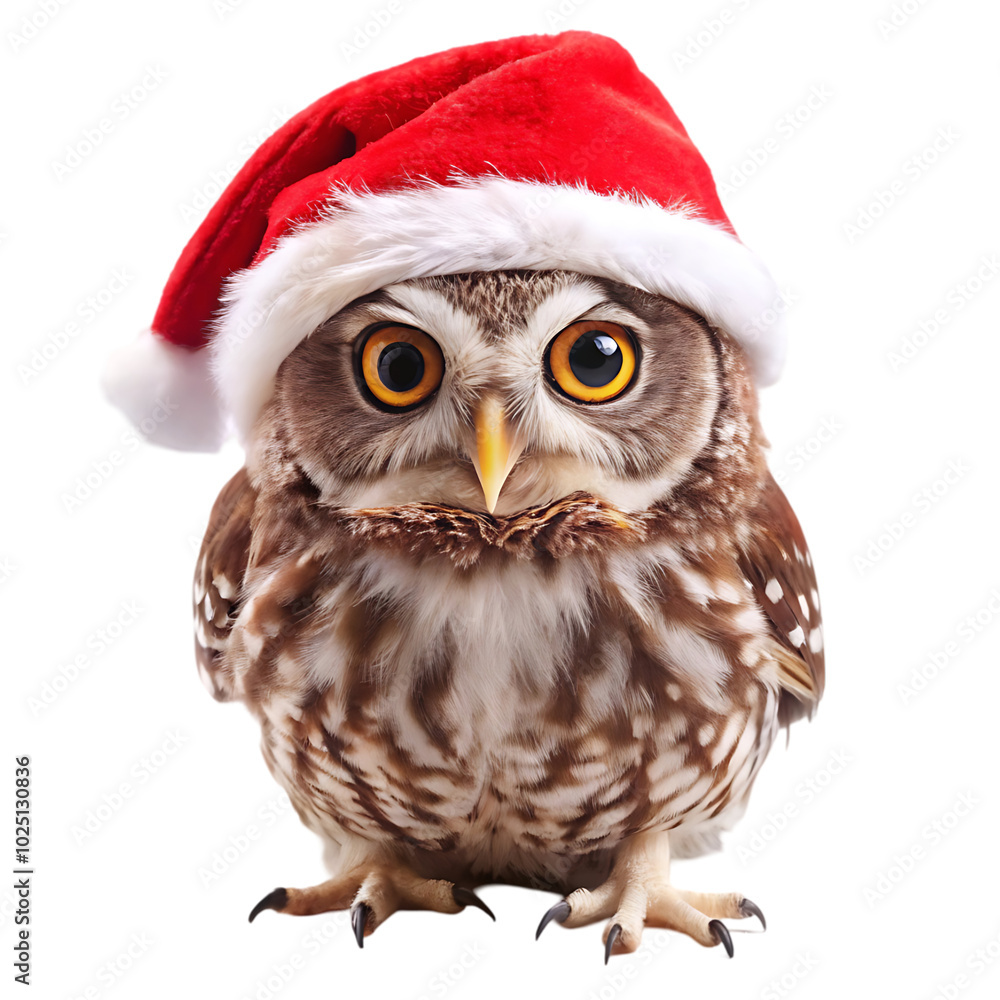 christmas owl isolated on white christmas owl isolated on white