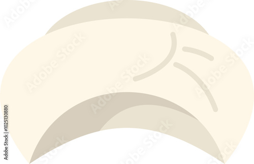 Dough being folded to prepare khinkali, a traditional dish from caucasus region