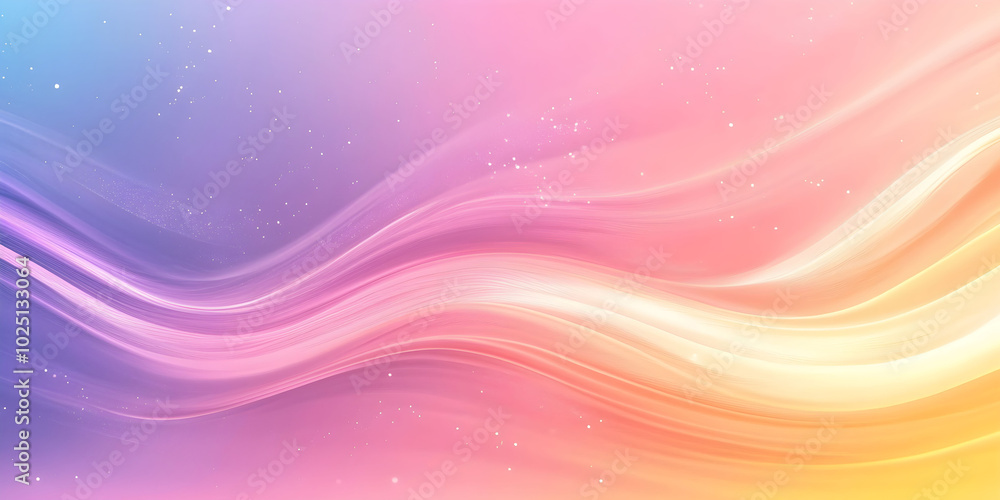 Soft gradients blend seamlessly in a pastel-colored abstract design with waves of pink, purple, and yellow evocative of a serene sunset at dusk Soft gradients blend seamlessly in a pastel-colored abstract design with waves of pink, purple, and yellow evocative of a serene sunset at dusk