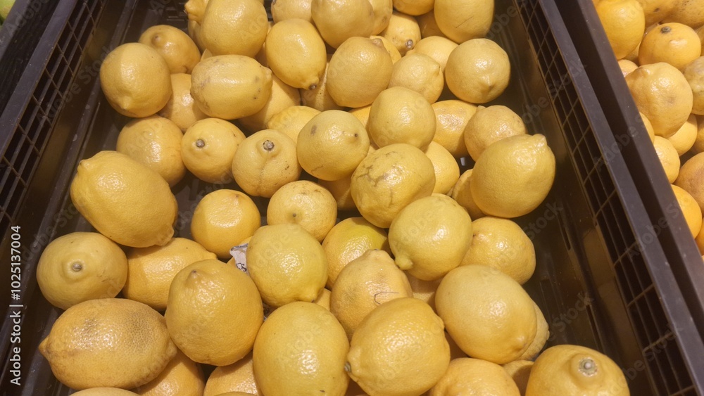 orange lime in a market