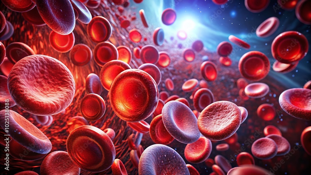 Dynamic Red Blood Cells Flowing in Plasma - Low Light Photography for Scientific Visualization Dynamic Red Blood Cells Flowing in Plasma - Low Light Photography for Scientific Visualization