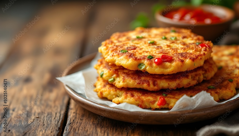 Crispy Ojojo Water Yam Fritters with Spicy Peppers (Nigerian Snack) Crispy Ojojo Water Yam Fritters with Spicy Peppers (Nigerian Snack)