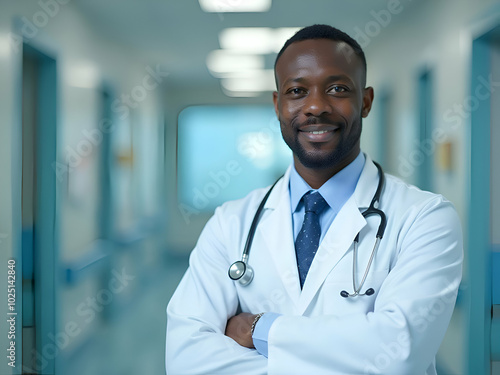 Front view of male doctor 