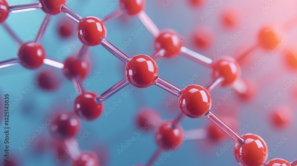 Obraz premium Molecular compounds assembling in a virtual lab, advanced technology, 3D illustration