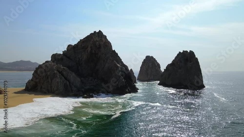 Wallpaper Mural Aerial view of a rocky cape surronded by cliffs and ocean in cabo san Lucas, Baja California, Mexico Torontodigital.ca