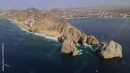 Wallpaper Mural Wide Aerial view of a rocky cape surronded by cliffs and ocean in cabo san Lucas, Baja California, Mexico Torontodigital.ca