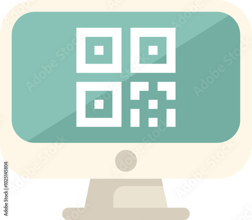 Desktop computer displaying a qr code, suggesting quick and easy online access for information or services