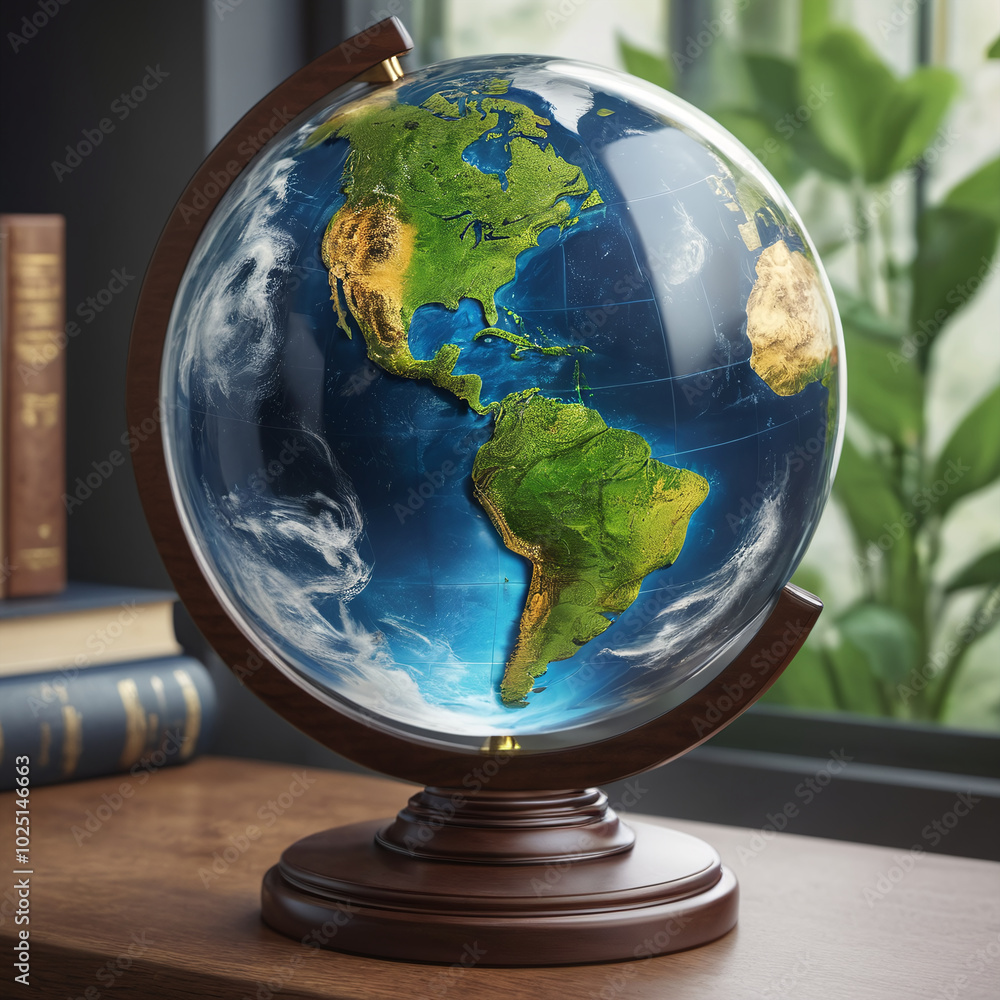 Globe symbol of environmental and preserve earth