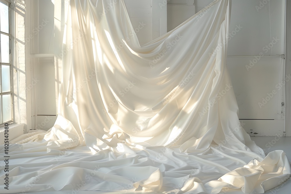 Elegant Drapery in Soft Natural Light Elegant Drapery in Soft Natural Light