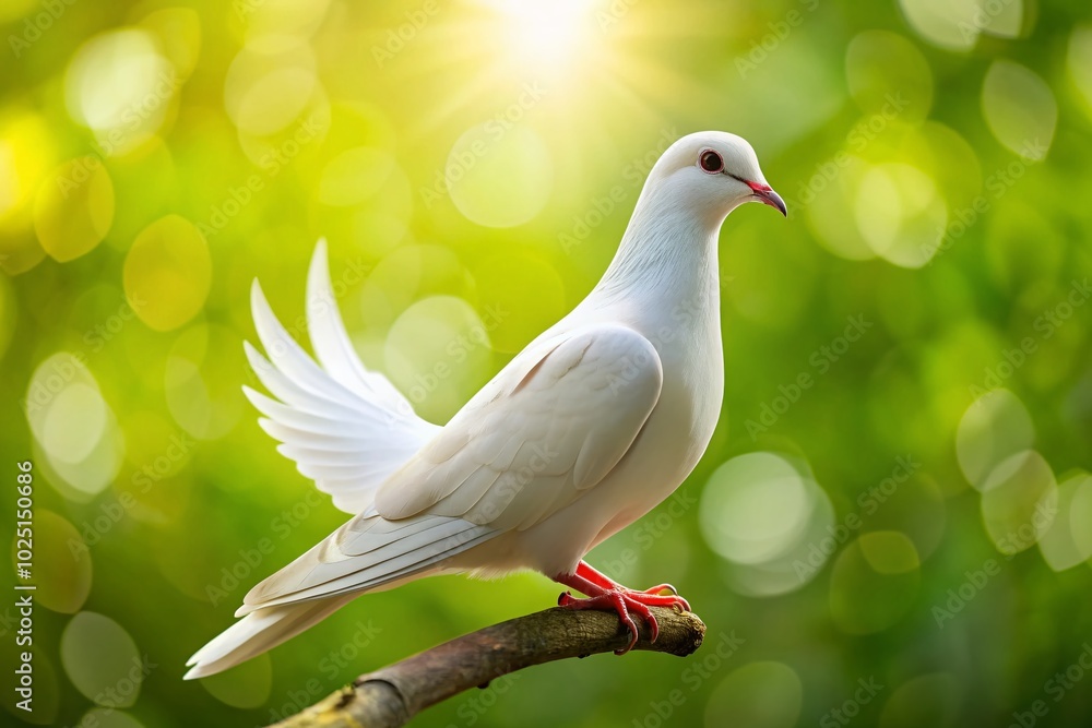 Obraz premium Elegant Outline of a Dove Bird in Minimalist Design Perfect for Symbolizing Peace and Freedom