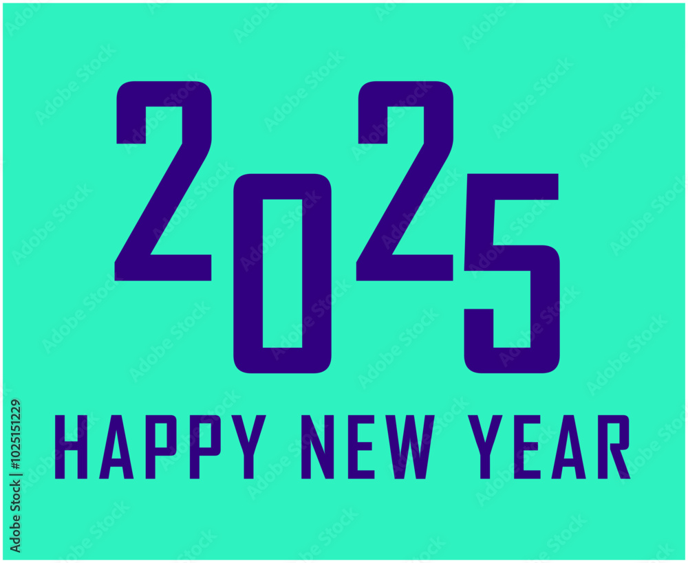 2025 Happy New Year Design Blue And Cyan Abstract Logo Symbol Vector Illustration 2025 Happy New Year Design Blue And Cyan Abstract Logo Symbol Vector Illustration