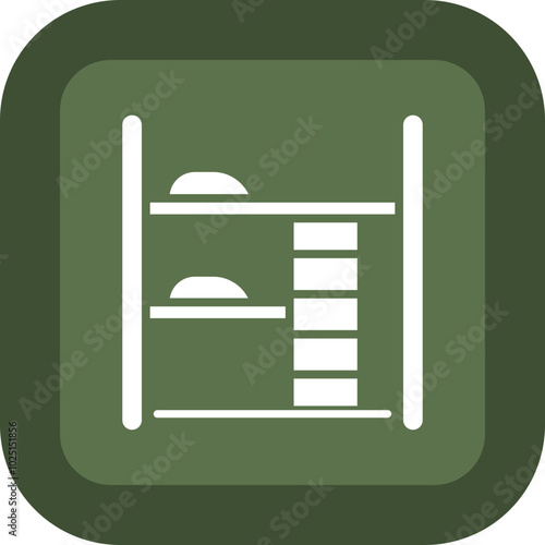 Bunk Bed Icon Design