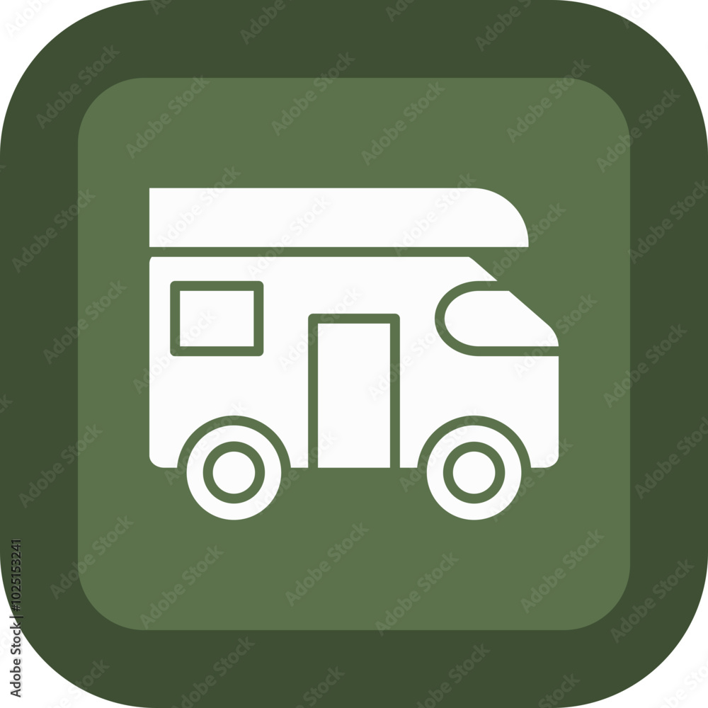 Camper Van Icon Design Camper Van Icon Design
