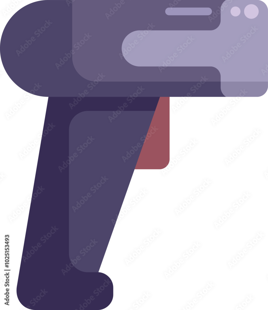 Simple icon of a barcode scanner scanning a barcode, in a flat design style Simple icon of a barcode scanner scanning a barcode, in a flat design style