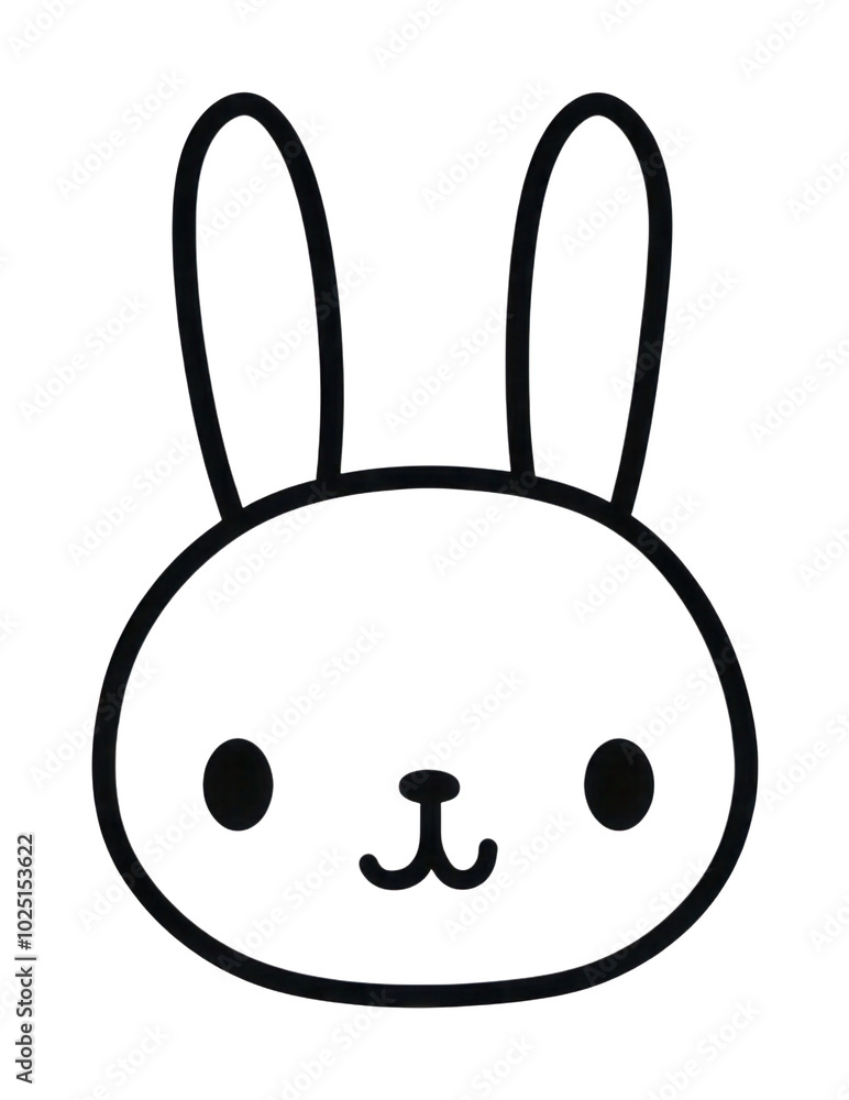 PNG Minimal illustration of cute rabbit drawing animal mammal. PNG Minimal illustration of cute rabbit drawing animal mammal.