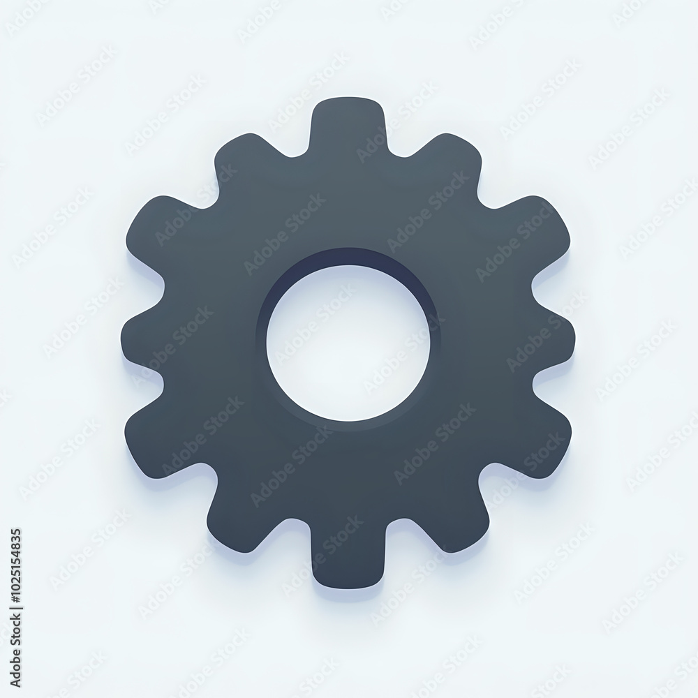 Settings icon on steel internet button, 3d vector illustration of machine cogwheel for technology settings Settings icon on steel internet button, 3d vector illustration of machine cogwheel for technology settings