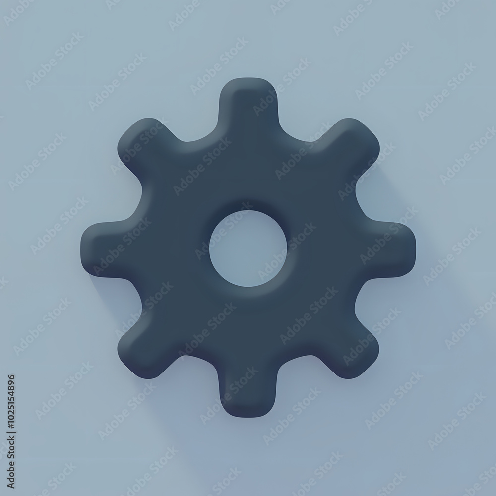 Settings icon on steel internet button, 3d vector illustration of machine cogwheel for technology settings Settings icon on steel internet button, 3d vector illustration of machine cogwheel for technology settings