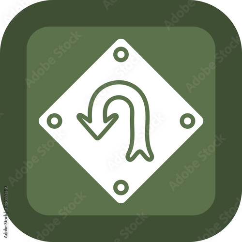U Turn Icon Design