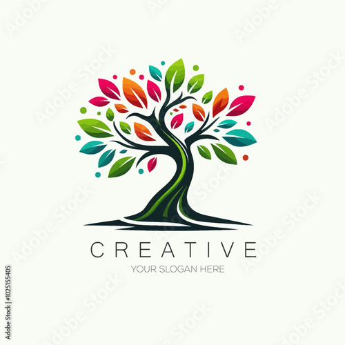 Creative Tree Vector Logo Design photo