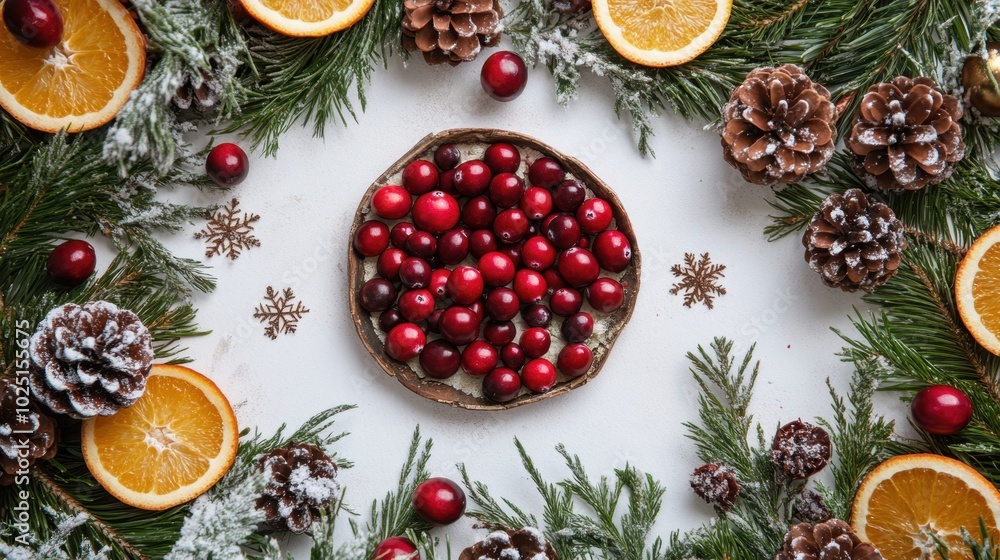The Festive Cranberry Arrangement The Festive Cranberry Arrangement