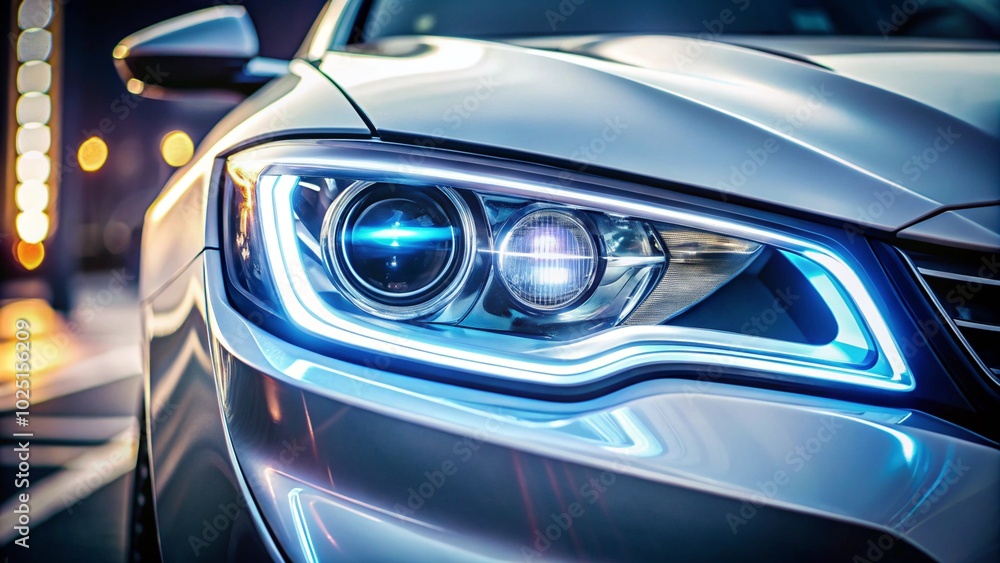 Closeup of a car headlight, background template. Closeup of a car headlight, background template.