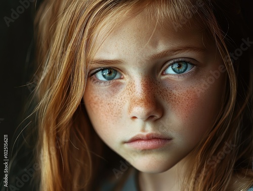 close up portrait of a girl