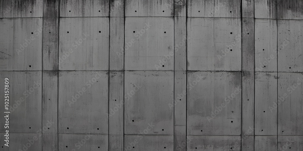 A close-up of a concrete wall with a grid pattern. A close-up of a concrete wall with a grid pattern.
