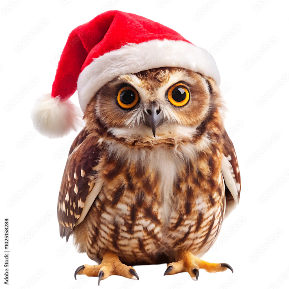 christmas owl isolated on white christmas owl isolated on white