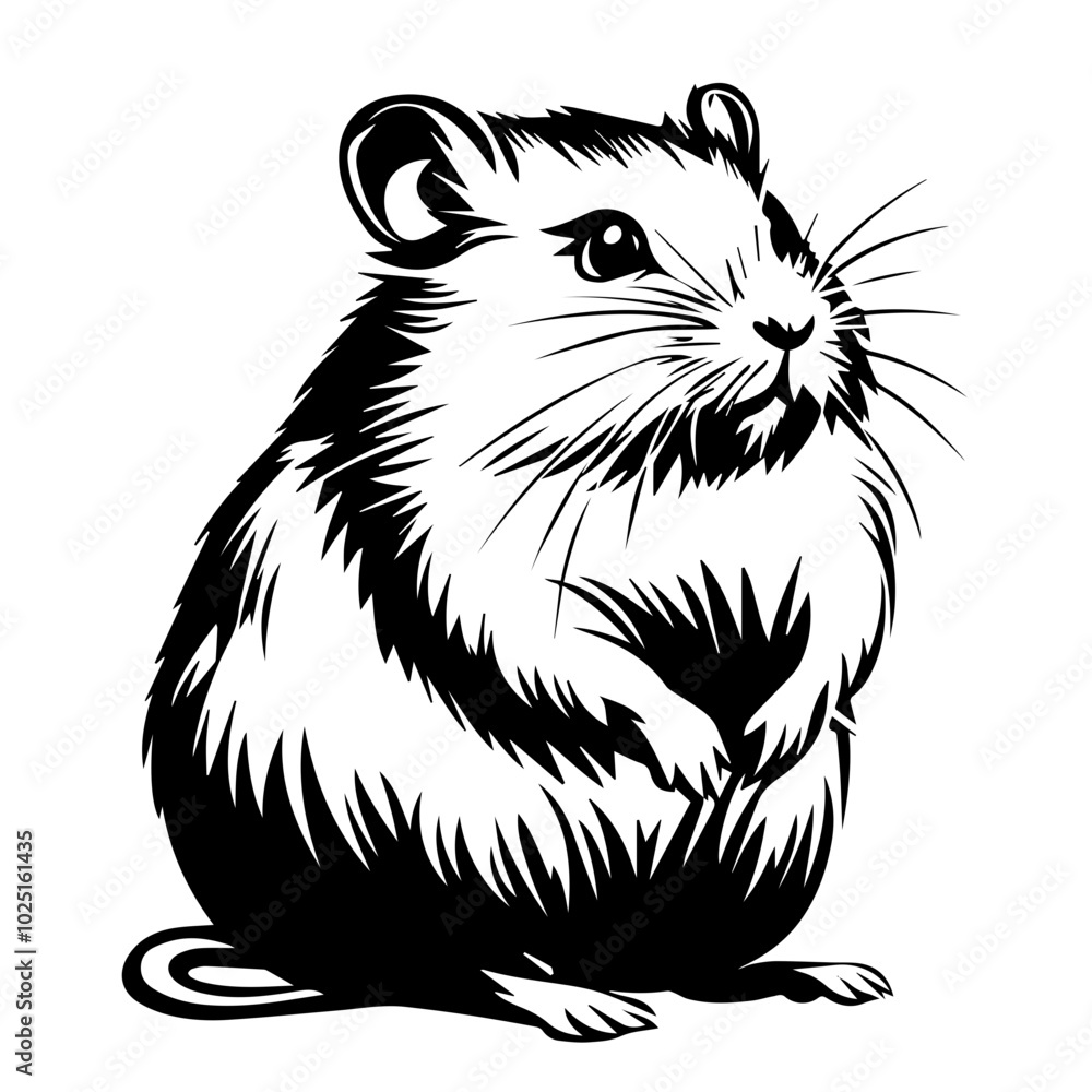 Realistic Hamster Looking Calm, Vector Art
Realistic Hamster Looking Calm, Vector Art
