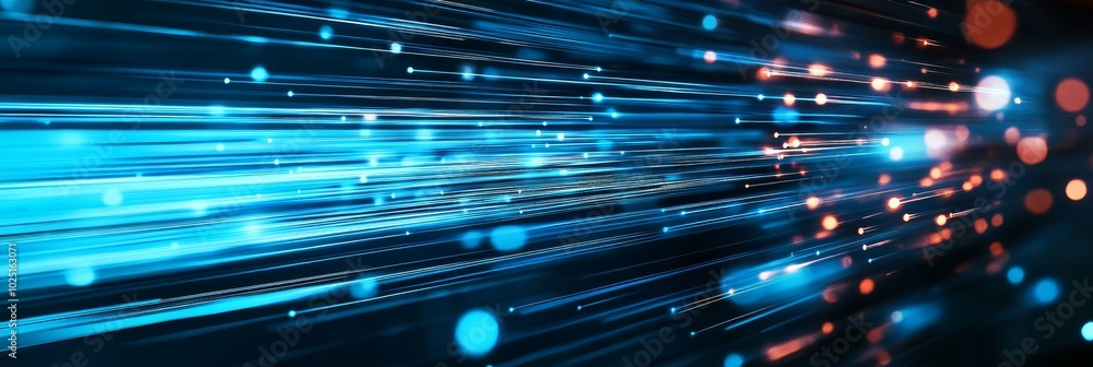 Abstract blue lines of high speed technology, depicting rapid data transfer, innovation, connection and futuristic progress. Abstract blue lines of high speed technology, depicting rapid data transfer, innovation, connection and futuristic progress.