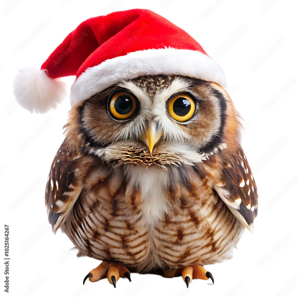 christmas owl isolated on white christmas owl isolated on white