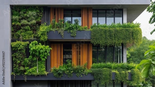 Modern Green Building Facade 