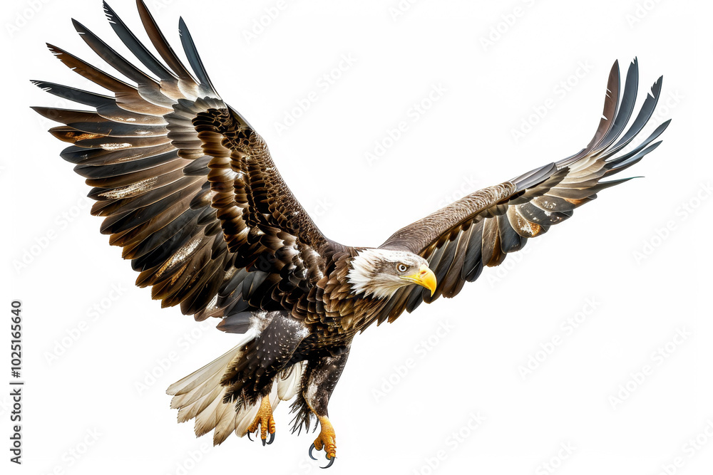 Fototapeta premium A large eagle is flying in the sky