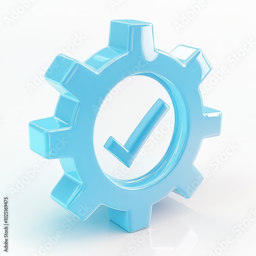 Approved, verification icon with Checkmark and Star Shape on white background.