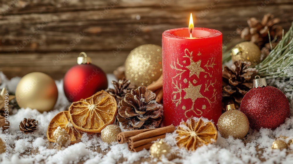 The Festive Candle Arrangement