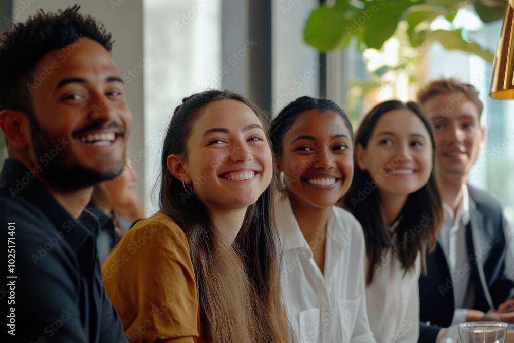 A group of happy individuals gathered around a table sharing moments and laughter A group of happy individuals gathered around a table sharing moments and laughter
