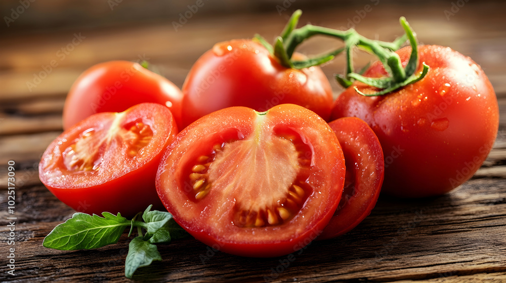 tomatoes on a wooden table tomatoes on a wooden table