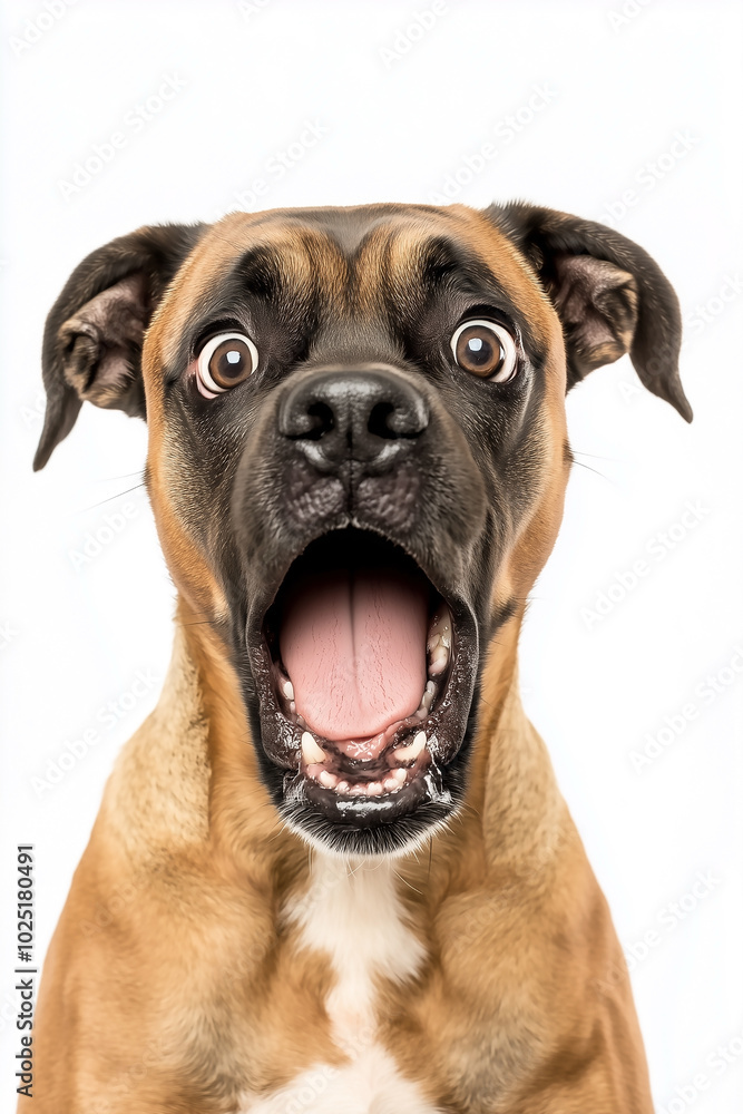 Front-view portrait of a surprised cat, isolated on a white background. Front-view portrait of a surprised cat, isolated on a white background.