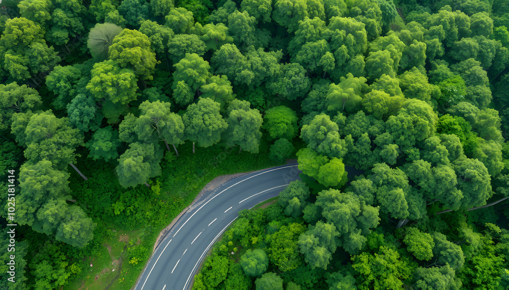 Aerial view asphalt road in green forest tree, Asphalt road through green forest tree, Asphalt road on mountain pass green forest tree, Ecosystem travel adventure tropical rainforest isolated with w Aerial view asphalt road in green forest tree, Asphalt road through green forest tree, Asphalt road on mountain pass green forest tree, Ecosystem travel adventure tropical rainforest isolated with w