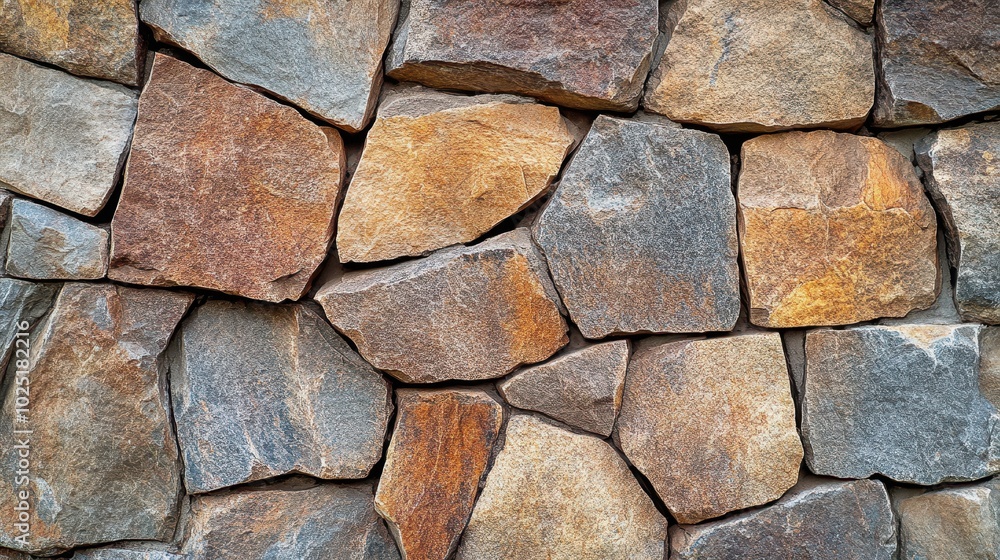 Photograph of a brown, flat rock stone wall background, with a textured surface. Photograph of a brown, flat rock stone wall background, with a textured surface.