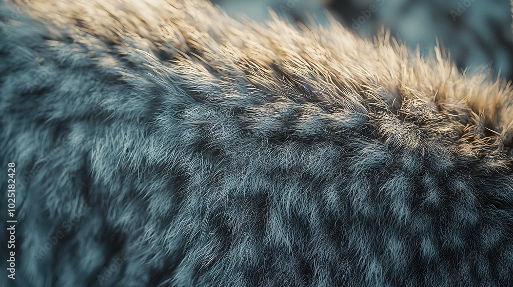A close-up of a furry animal's fur with a fuzzy background A close-up of a furry animal's fur with a fuzzy background