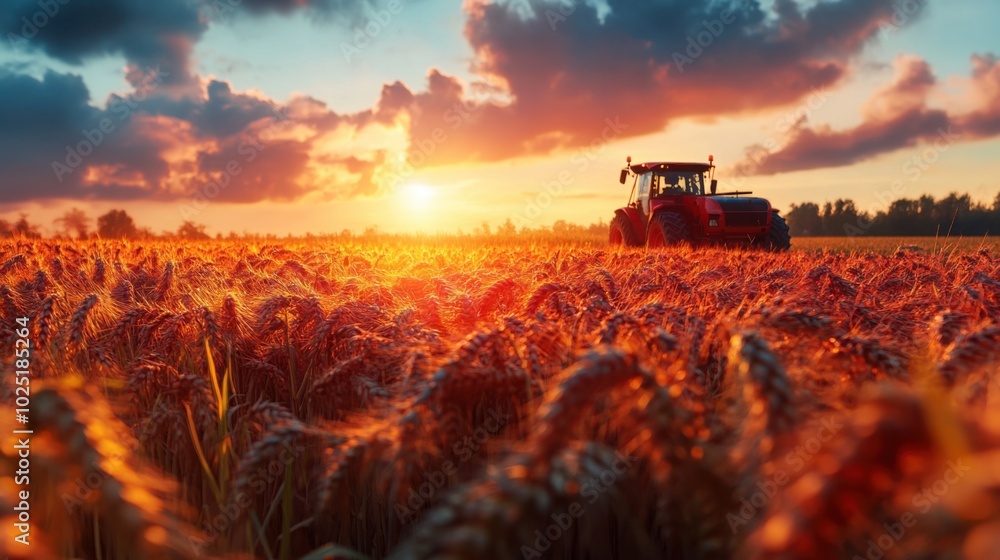 Fototapeta premium Innovative Agricultural Technology Empowering Farmers in the Field
