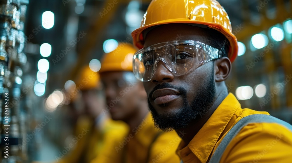 A dedicated worker in bright safety gear monitors operations in a well-organized warehouse, ensuring efficiency and safety during a productive daytime shift A dedicated worker in bright safety gear monitors operations in a well-organized warehouse, ensuring efficiency and safety during a productive daytime shift
