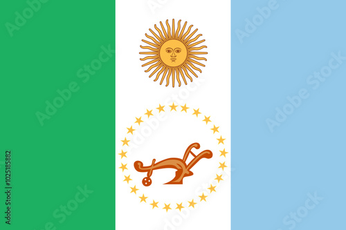 Flag of Chaco Province (Argentine Republic, Argentina, South America)