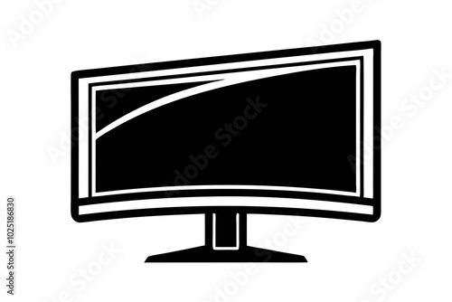 lcd tv monitor isolated