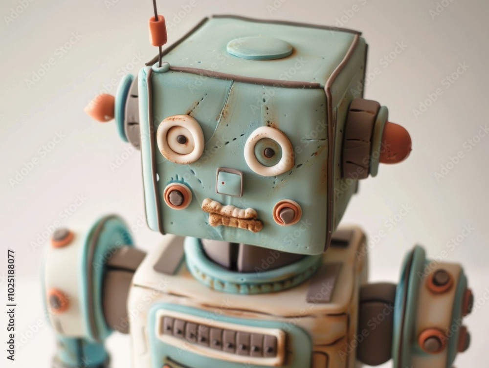 A robot made of cake. AI. A robot made of cake. AI.