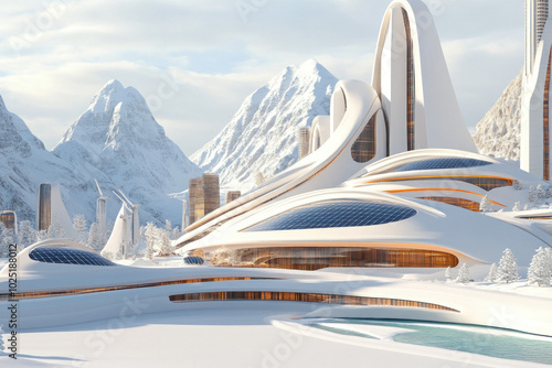 A High-Tech City Skyline Wi...
